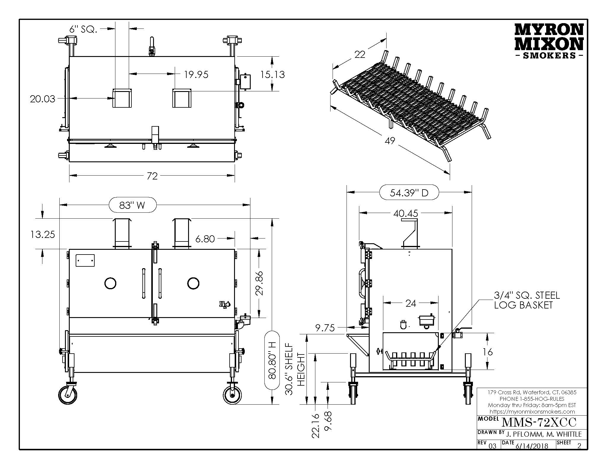 H2O Smoker - Myron Mixon Smokers-72XC