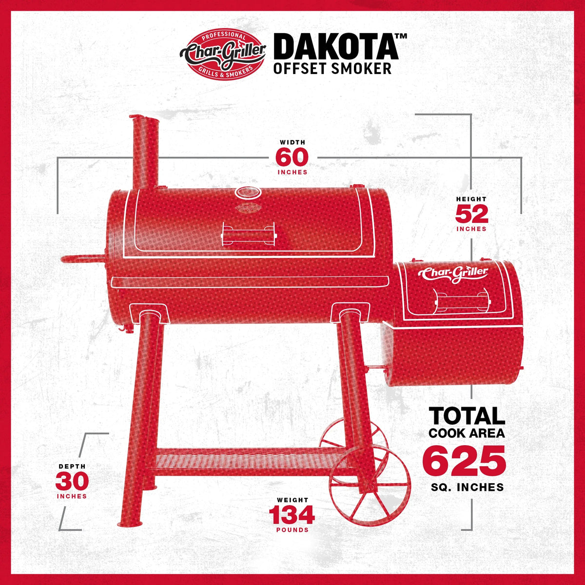 Char-Griller Dakota™ Offset Smoker