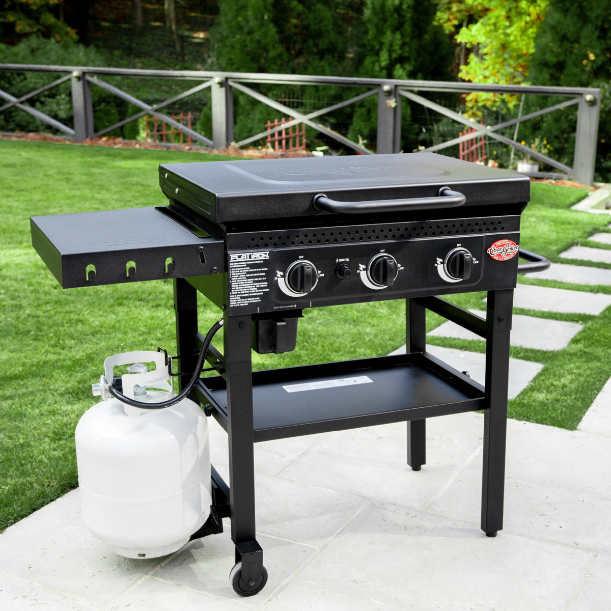 3-Burner Flat Iron® Gas Griddle (Black)
