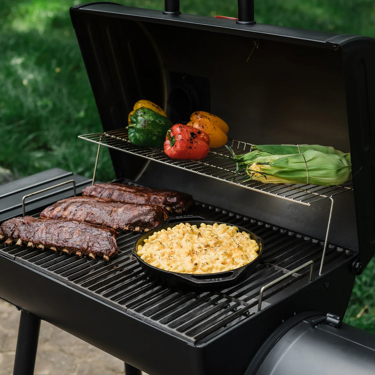 Smokin' Pro™ Barrel Grill and Offset Smoker