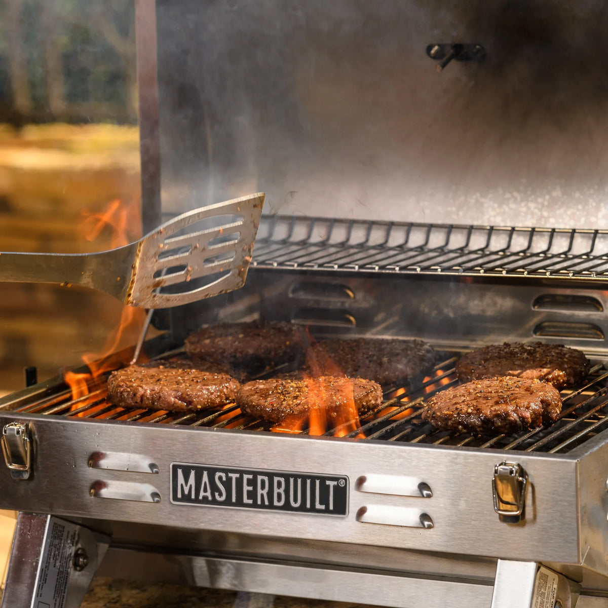 Stainless Steel 1-Burner Propane Gas Tabletop Grill