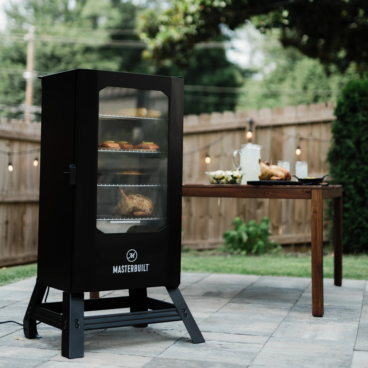 40-Inch Digital Electric Smoker with Window and Legs