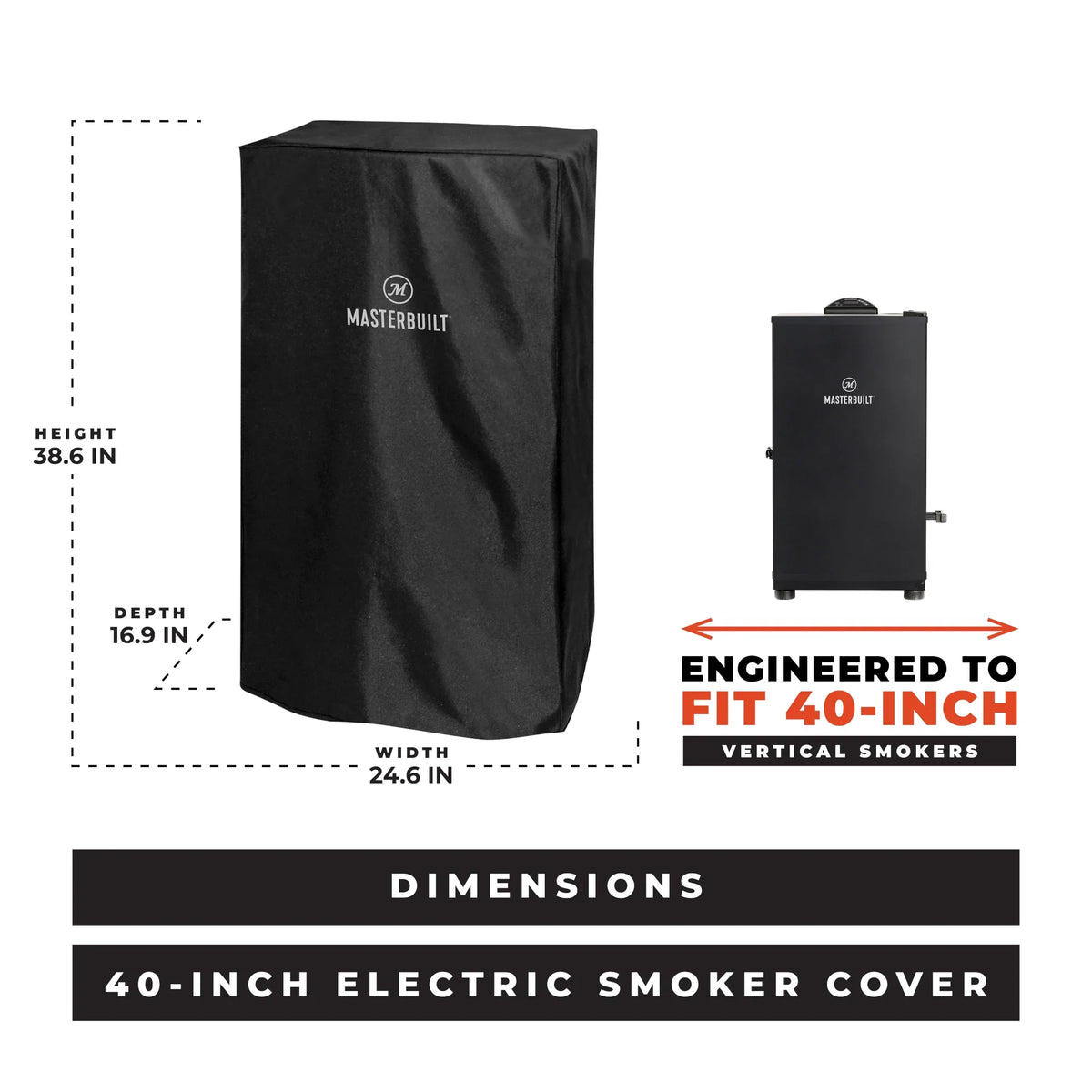 40-Inch Universal Vertical Smoker Cover