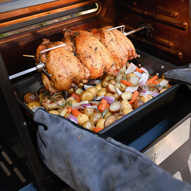 Gravity Series® Rotisserie, Lump Charcoal, and Fire Starter Bundle