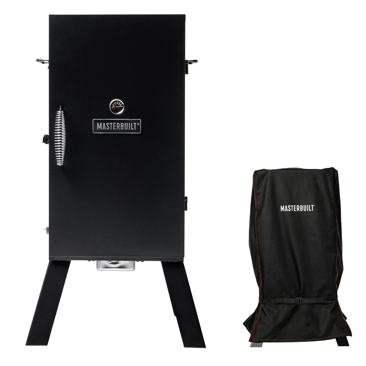 30-Inch Analog Electric Smoker with Legs and Cover Bundle
