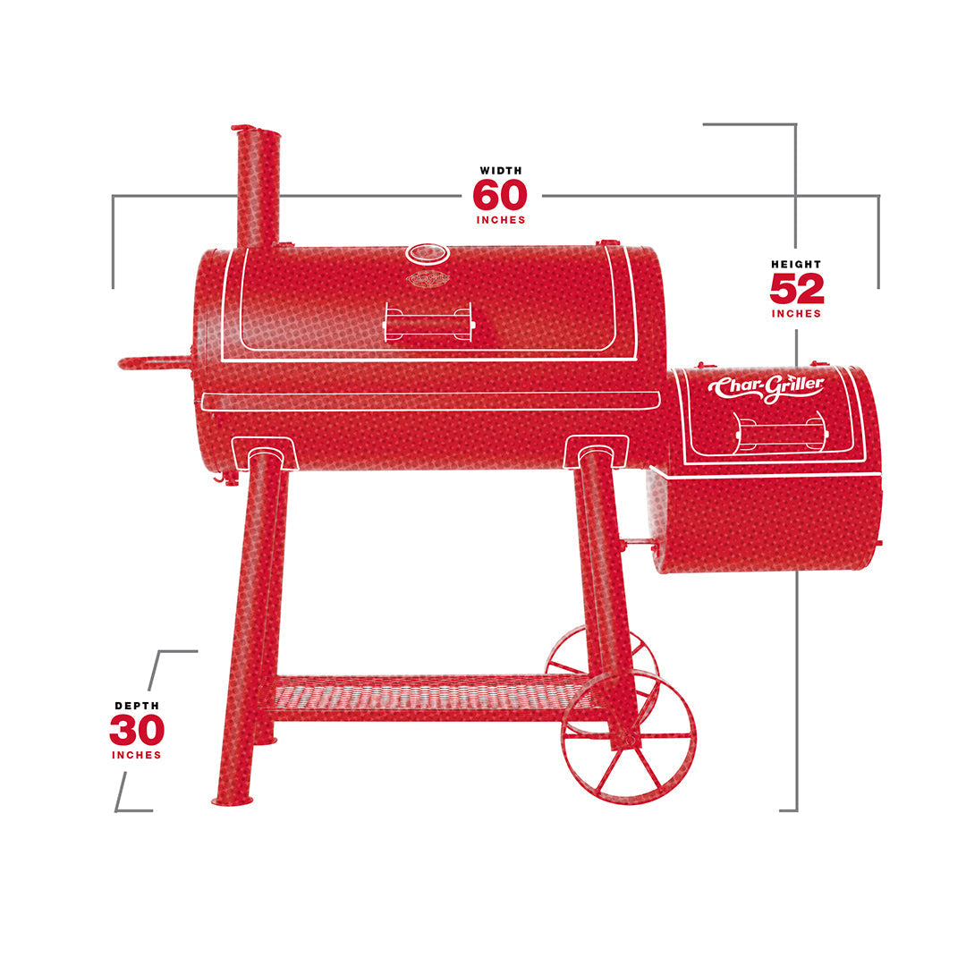 Char-Griller Dakota™ Offset Smoker specification image chargriller