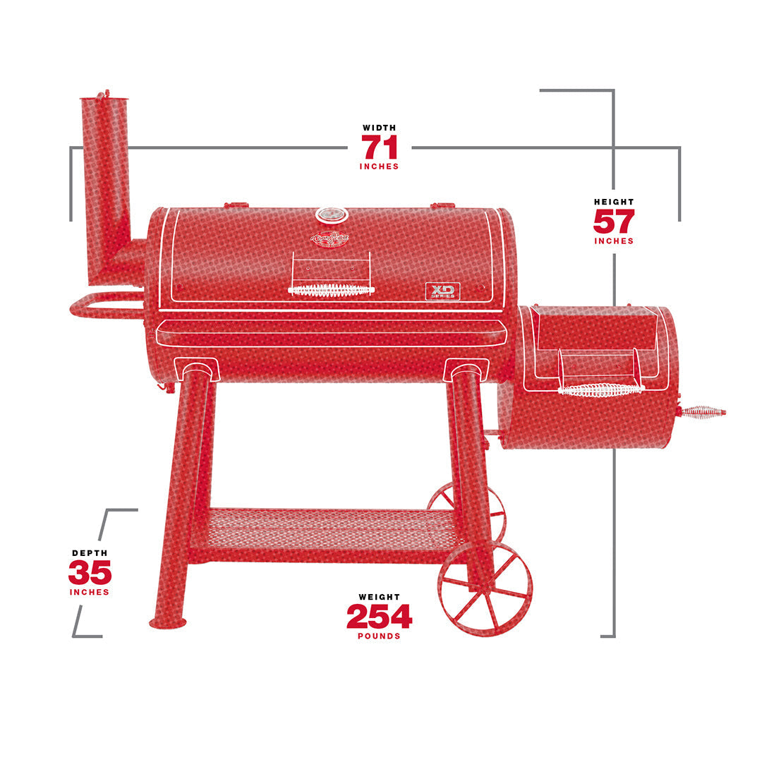 Grand Champ™ Offset Smoker specification image chargriller