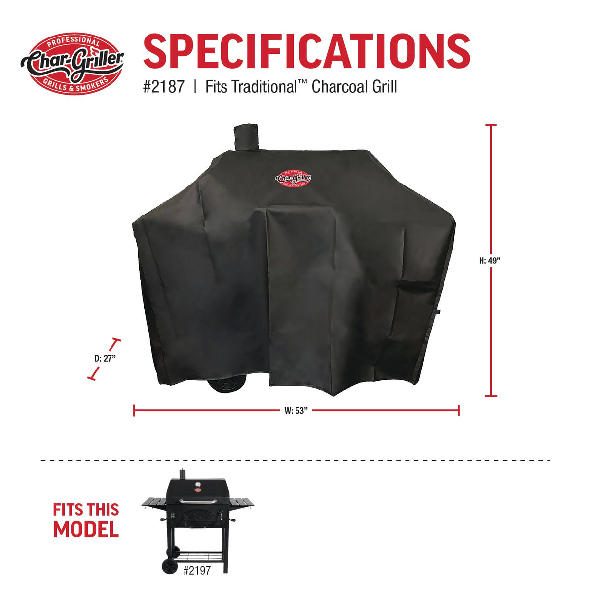 Traditional Charcoal Grill Cover
