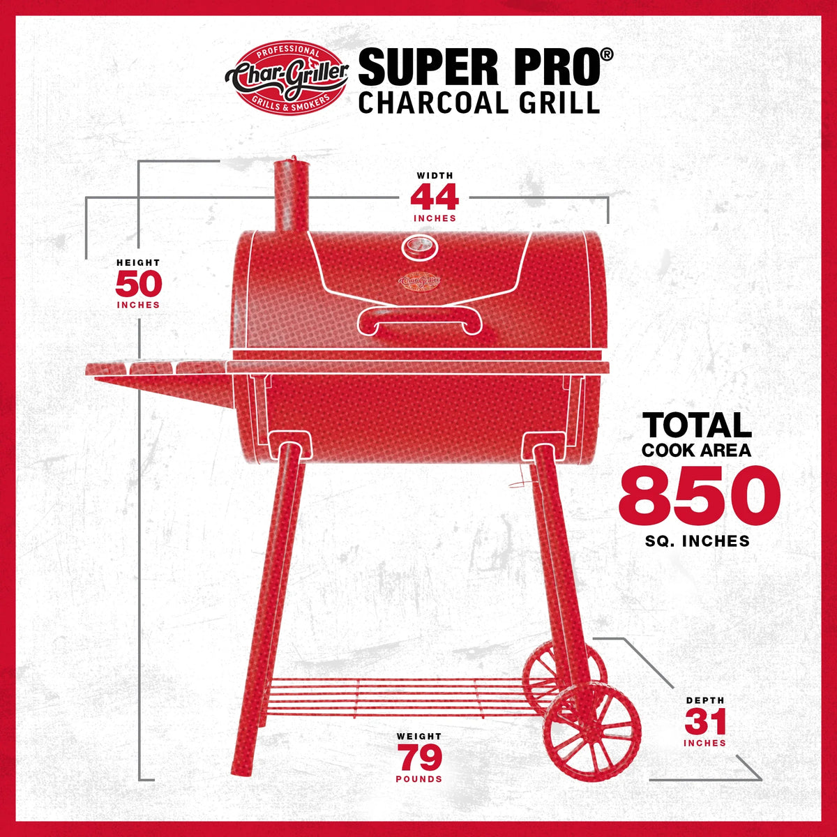 Char-Griller Super Pro® Charcoal Grill