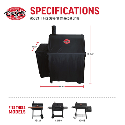Char-Griller Universal Grill Cover