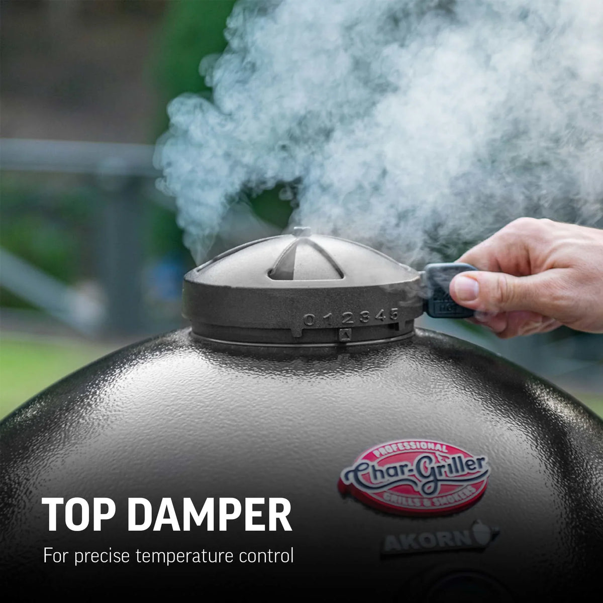 Black AKORN® Kamado Grill, Cover, Charcoal Chimney, and Lump Charcoal Bundle