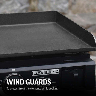 Flat Iron® Portable Gas Griddle, Cover, and Griddle Stand Bundle