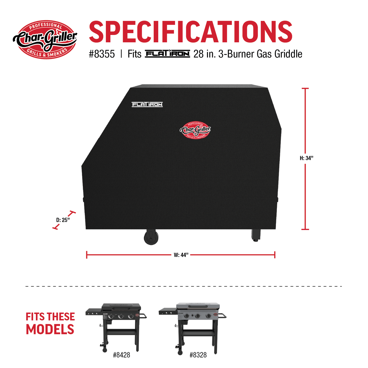 3-Burner Flat Iron® Gas Griddle Cover
