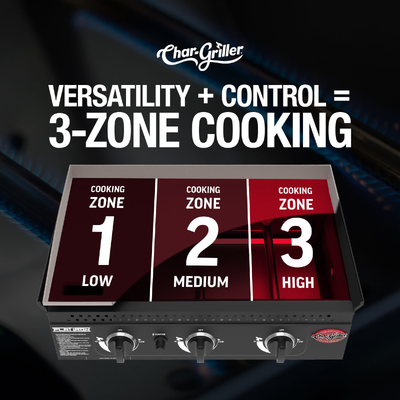 3-Burner Flat Iron® Gas Griddle (Black)