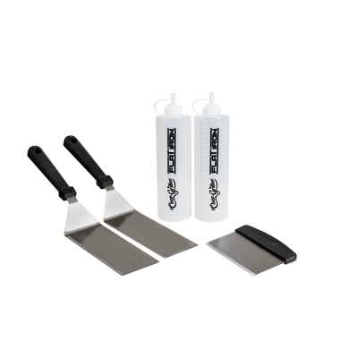 2-Burner Flat Iron® Gas Griddle, Covers, and Starter Kit Bundle