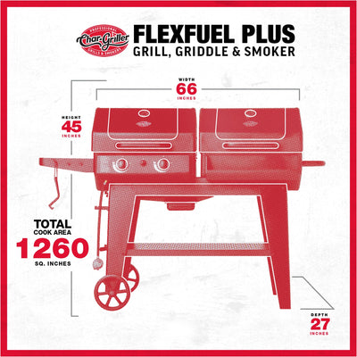 FlexFuel™ Plus Grill, Griddle and Smoker