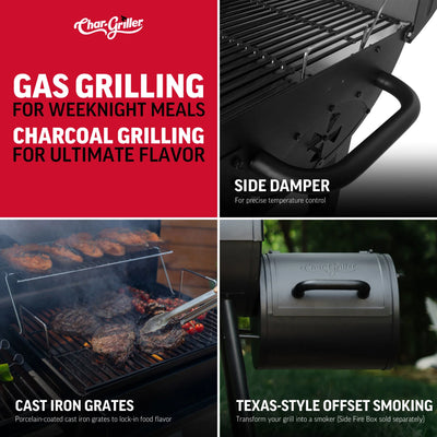 FlexFuel™ Gas and Charcoal Grill and Smoker