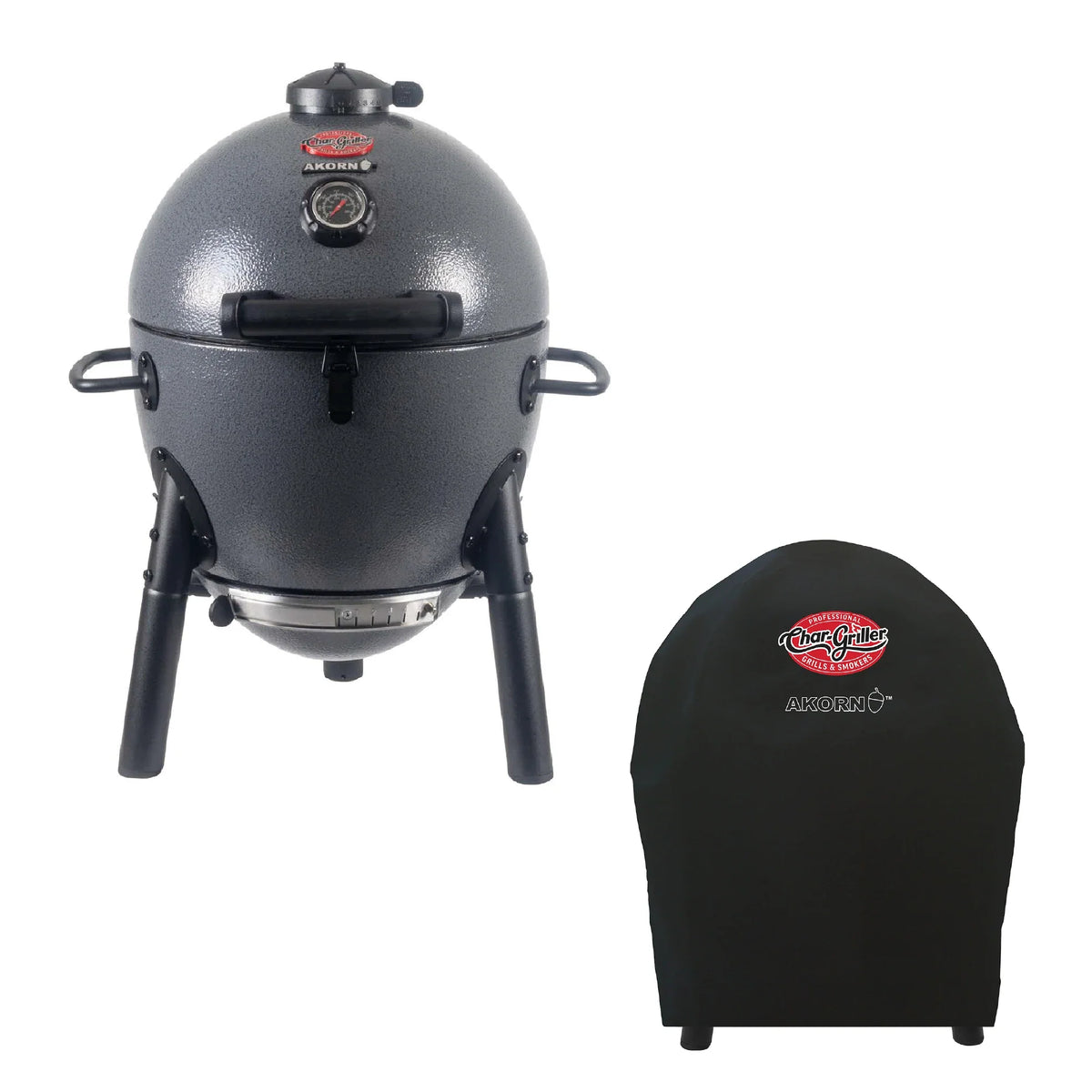 AKORN® Jr. Kamado Charcoal Grill and Cover Bundle