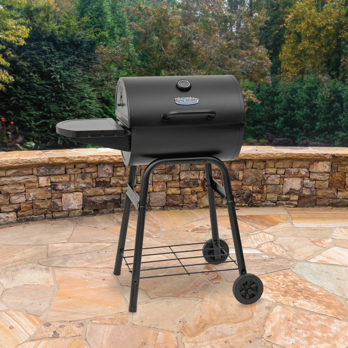 King-Griller™ Gambler™ Barrel Style Charcoal Grill