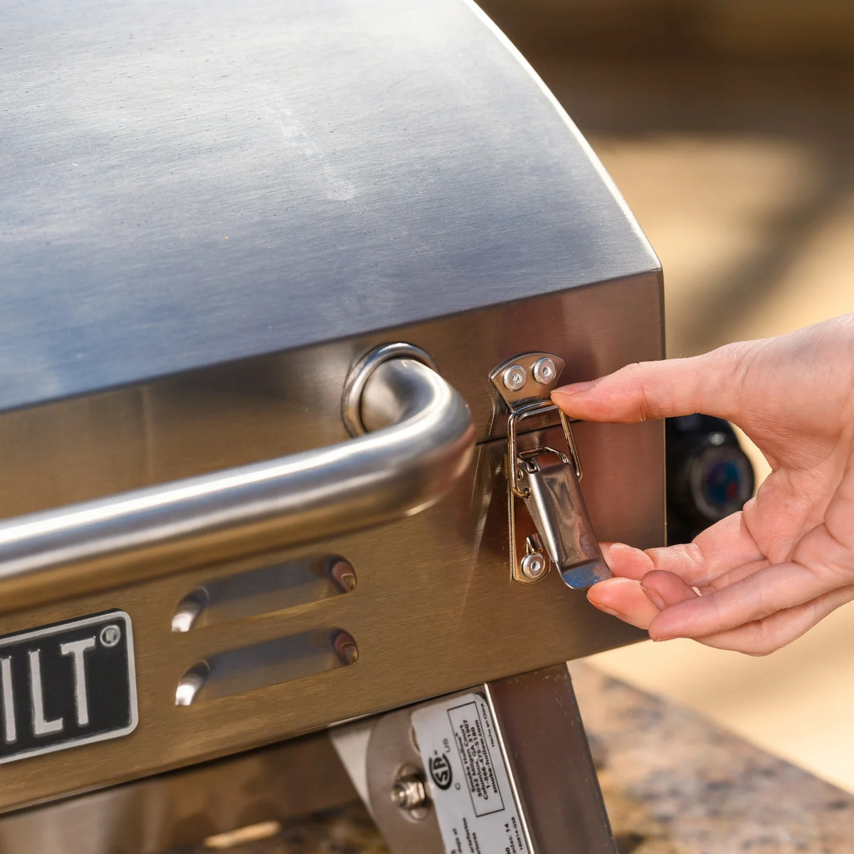Stainless Steel 1-Burner Propane Gas Tabletop Grill