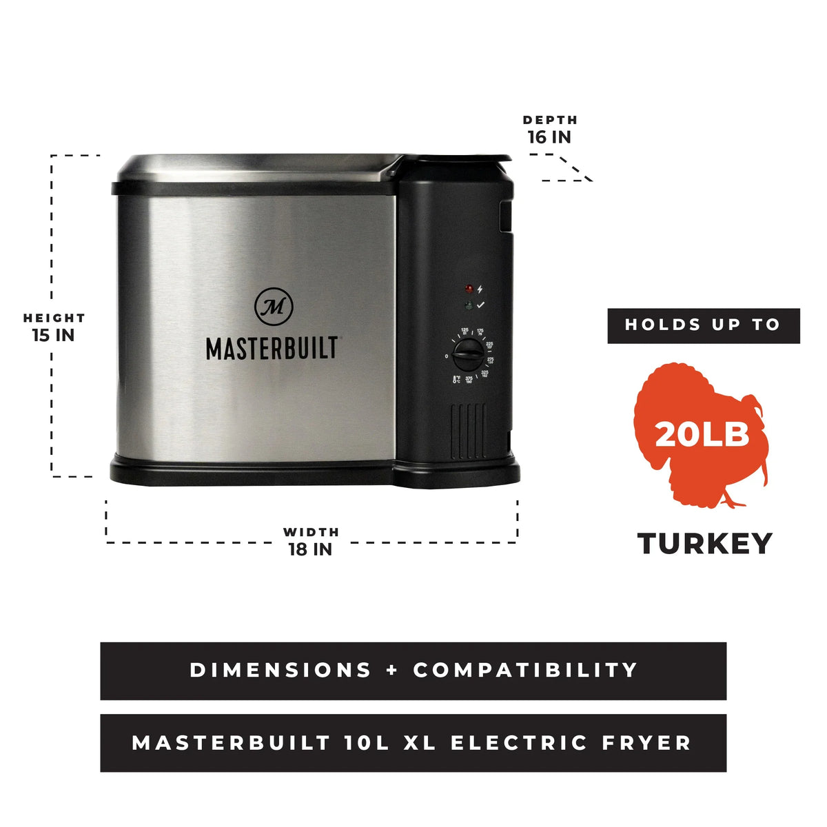 10L XL Electric Fryer, Boiler and Steamer