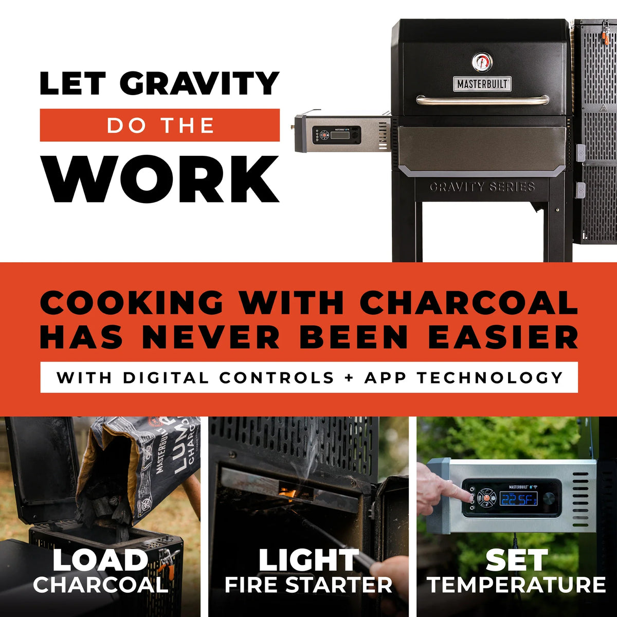 Gravity Series® 1050 Digital Charcoal Grill + Smoker