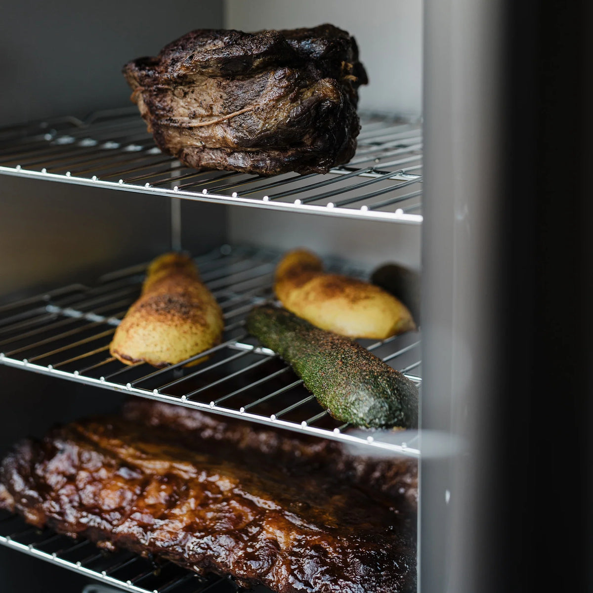 30-Inch Analog Electric Smoker with Legs