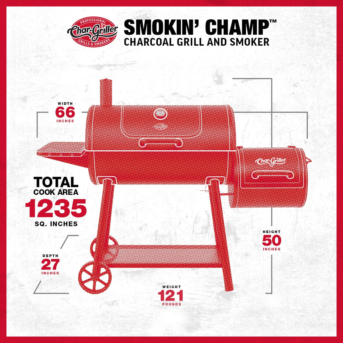 Smokin’ Champ® Barrel Grill and Offset Smoker specification_image_chargriller